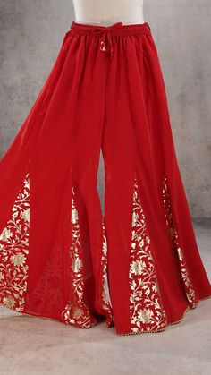 Elegant Skirt For Party Season, Elegant Party Season Skirt, Elegant Fitted Pants For Festive Occasions, Elegant Festive Trouser Sets, Elegant Flared Skirt Bottoms For Party Season, Fitted Formal Bottoms, Elegant Festive Trousers Set, Elegant Flared Skirt For Party Season, Elegant Long Skirt Sharara For Festivals