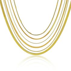 JeenMata Gift multipack 6 pc Women Necklace Pendant Jewelry Gift, Choker, Snake Chain, Curb Link, Trendy Layered Necklace, Adjustable Necklace Gift Set for Women. Discover the perfect gift with the JeenMata Gift Multipack, a stunning collection of 6 women's necklaces, each designed to dazzle and delight. This set features the latest in jewelry trends, including a chic choker, a sleek snake chain, and a classic curb link, alongside other trendy layered necklaces. Crafted from durable stainless st Chain Layered Necklace, Chain For Women, Gift Sets For Women, Women Necklace, Adjustable Necklace, Layered Necklace, Beautiful Gift Boxes, Necklace Chain, Necklace Gift