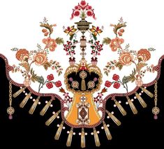 an elaborately designed crown with flowers on it