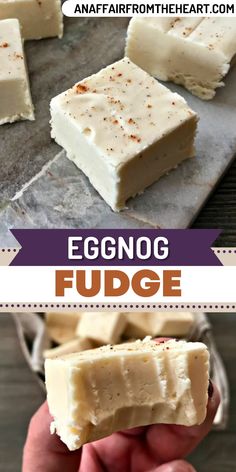 eggnog fudge is an easy and delicious dessert that's ready to be eaten