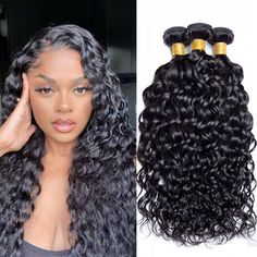 PRICES MAY VARY. Hair Bundles Material: 100% Unprocessed Brazilian Virgin Human Hair Bundles, 10A Grade Water Wave Bundles Human Hair, Cut from One Donor, Natural Health. Water Wave Human Hair Weave, Bouncy, Soft and Comfortable. You can use Human Hair bundles yourself or give it as a gift to your family and friends to express your love. Human Hair Bundles Color&Weight: Natural Color, Brazilian Water Wave 3 Bundles, Pack of 3pcs, human hair weft is 80±5g/bundle,16 18 20 inches. You can make any Curly Human Hair Weave Sew Ins, Deep Wave Weave Hairstyles Sew Ins, Curly Hairstyles Sew In, Water Wave Wig Black Women, Water Wave Human Hair Wig, Water Weave Hairstyles, Curly Versatile Sew In Weave, Black Women Sew In Hairstyles, Deep Wave Sew In With Leave Out