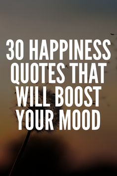 a dandelion with the words 30 happiness quotes that will bost your mood