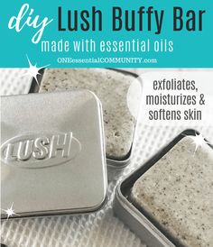 the diy lush puffy bar is made with essential oils and includes moisturizers, soften skin