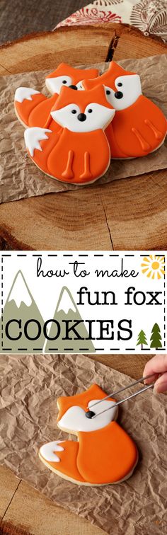 how to make fun fox cookies with fondant