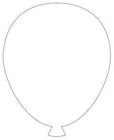 an outline of a balloon with the top half cut out