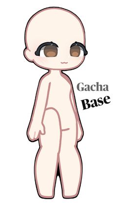 a cartoon character with the words gacha base on it