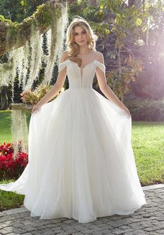 |Blu-by-Mori-Lee-5988-Feliciana-Wedding-Dress Essense Of Australia, Mori Lee, Tulle Ball Gown, Princess Bride, Gowns With Sleeves, Perfect Wedding Dress, Designer Wedding, Bridal Wedding Dresses, Sleek Fashion