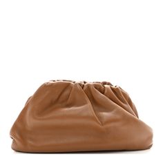 This is an authentic BOTTEGA VENETA Butter Calfskin The Pouch 20 in Cammello. This stylish clutch is crafted of calfskin leather in light brown. The bag features a ruched leather magnetic top that opens to a matching leather interior. Textured Leather Pouch Clutch, Leather Clutch Pouch With Dust Bag, Brown Smooth Grain Evening Bag, Chic Leather Clutch With Smooth Grain, Leather Pouch Clutch With Smooth Grain, Smooth Grain Leather Pouch Clutch, Elegant Brown Clutch With Smooth Grain, Chic Brown Clutch With Leather Lining, Brown Textured Leather Clutch For Formal Occasions