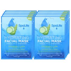 PRICES MAY VARY. Title: SpaLife Hydrating, Purifying, Anti-Aging, Detoxifying and Soothing Korean Facial Masks - 10 Masks - (Cucumber + Aloe). Product Type: Products > Skin Care > Face > Treatments & Masks > Masks Double Chin Reduction, Mask For Acne, Korean Sheet Mask, Mask Korean, Korean Facial, Hydrating Sheet Mask, Collagen Facial, Home Spa Treatments, Korean Face