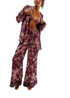 PRICES MAY VARY. Soft Material: Our home clothes for women, floral print silk pajama set, silk pjs for women set y2k are made of high quality 35% cotton and 65% polyester. Breathable and skin-friendly. Soft and lightweight fabric provides you ultimate comfort. Fashion Feature: Floral 2 piece lounge set, silk satin pajama sets for women, y2k satin loungewear women, long sleeve y2k pajama set, silk two piece pajama set for women, silk pant pajama set for women, y2k floral pajama set button down. Unique Design: This 2 piece sets for women is adopts long sleeve, button down shirt, floral print, wide leg pants, flare long pants, 2024 causal loose chic styled designed, 2024 causal 2 piece long sleeve lounge set. Comfortable Occasion: Women loungewear set, satin pajama set for women y2k, 2 piece Pajama Pattern Womens Free, Pj Sets Women, Oversized Pajamas, Silk Pajama Sets, Soft Feminine Style, Pjs For Women, Silk Two Piece, Fancy Robes, 2 Piece Lounge Set