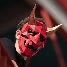 japanese demon mask diy and paper craft ideas for adults and kids with video instructions