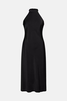 Style: Midi DressDesign: PlainFabric: WovenLength: MidiNeckline: HalterneckSleeve Length: Sleeveless Knee Length Evening Dress, Backless Slip Dress, Dresses Plus Size, Evening Dress Fashion, Puff Sleeve Dresses, Knee Length Dresses, Navy Dress, Blazer Dress, Wedding Bridesmaids