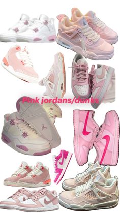 Pink Nike Shoes, Jordan 4s