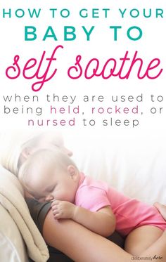 a baby laying on top of a bed with the words how to get your baby to self soothe