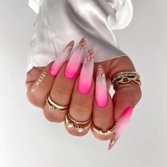 Pink Nail Art Designs, Cute Pink Nails, Spring Acrylic Nails, Pink Ombre Nails, Pink Manicure, Spring Nail Designs, Cute Spring Nails, Pink Nail Art, Vacation Nails