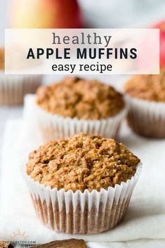 healthy apple muffins are easy to make and delicious for breakfast, lunch or dessert