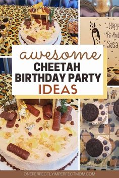 a birthday party with cake, cookies and desserts