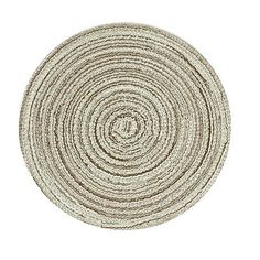 an image of a white circular rug on a white background in the shape of a circle