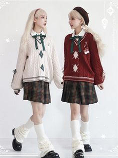 Snowy Night, 일본 패션, Trumpet Sleeves, Plush Coat, Sleeves Sweater, Christmas Series, Kawaii Fashion Outfits