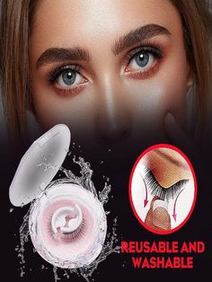 Reusable Self-Adhesive Eyelashe Best False Eyelashes, Gene False, Attractive Eyes, Natural False Eyelashes, Smink Inspiration, Lashes False, Thicker Eyelashes, Hooded Eyes, Makeup Eyelashes