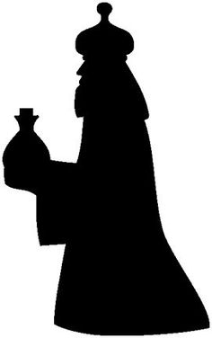 a black and white silhouette of a chess player