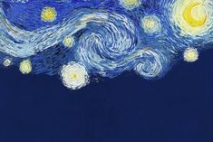 the starry night painting is painted with acrylic paint