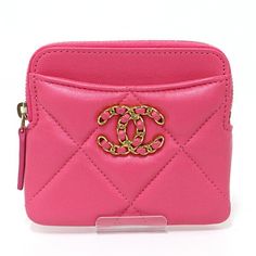 Used Chanel 19 Zip Coin Purse, Case, Card Lambskin, Ap2086, Pink (Sku: Gzl14uzz) === General === Brand : Chanel === Design === Type : Coin Purse/Coin Case Gender : Women,Men Material : Leather Leather/Fur Type : Lambskin Color : Pink === Size === Size (Hxwxd) : 10cm X 11cm X 1.5cm / 3.93'' X 4.33'' X 0.59'' === Included Items === Accessories : Box, Dust Bag Accessories Notice : Before Purchasing, Please Refer To The Images Of The Accessories Included With The Item. === Condition === Condition : Luxury Pink Elegant Wallet On Chain, Chanel Coin Purse Pink, Luxury Pink Wallet On Chain, Chanel Wallet Pink, Luxury Pink Compact Wallet, Chanel 19, Chanel Design, Accessories Box, Luxury Branding