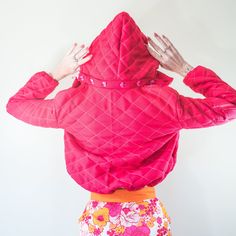 Pink quilted ski coat by Smells Like Crime, Co. Ski Style, High Fashion Looks, Ski Fashion, Style Coat, Detachable Hood