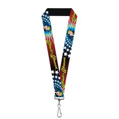 PRICES MAY VARY. Buckle-Down Lanyard - Wonder Woman Seatbelt Belt, Woman Office, Badge Lanyard, Metal Charm, Belt Size, Woman Face, Key Chain, Lanyard, Keychains