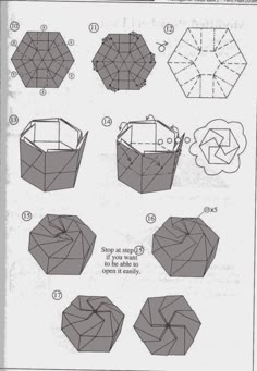 instructions to make an origami basket