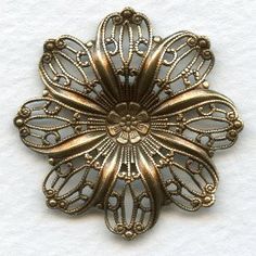 Brass flower Steampunk Flowers, Steampunk Tattoo, Rare Jewelry, Flower Shapes, Oxidized Brass, Jewellery Making Materials, Jewelry Making Tools, Steampunk Jewelry