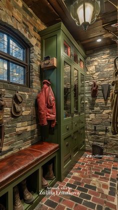 a room filled with lots of coats and shoes