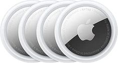 six white apple products stacked on top of each other