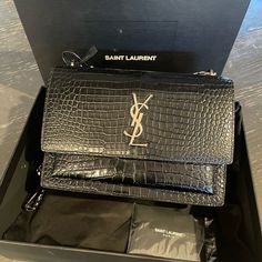 Like New Worn Twice Black Ysl Bag, Ysl Bags, Saint Laurent Bags, Latest Bags, Yves Saint Laurent Bags, Saint Laurent Paris, Envelope Bag, Saint Laurent Bag, Exclusive Bag