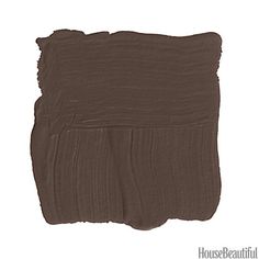 the brown paint is being used to create an image