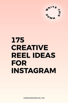 Explore this visual collection of 175 creative reel ideas for Instagram that transforms your social media engagement with fun and unique reel templates, perfect for any user. The pin highlights photo reel ideas and tips without using any graphics or images.