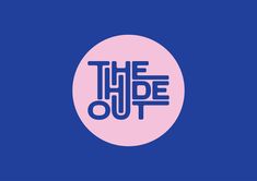 the out logo on a blue and pink background