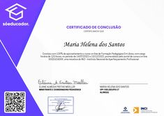 a certificate is being displayed in front of a purple and white background