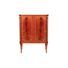 an art deco cabinet with two doors