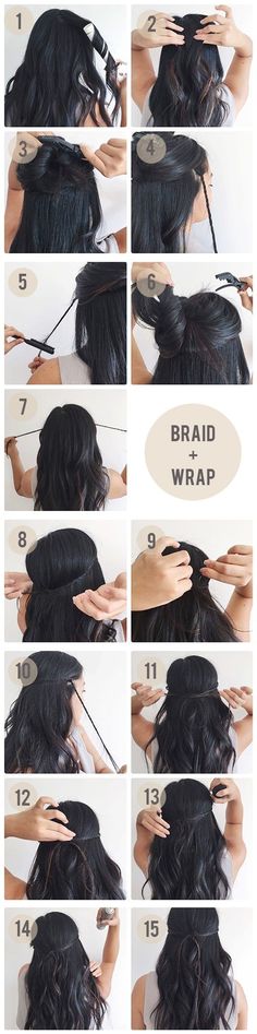 Photos & Post by Carachele Tyvan Half Crown Braid Tutorial, Half Crown Braids, Braid Wrap, Braid Crown Tutorial, Half Braided Hairstyles, Braided Crown Hairstyles, Hair Updos Tutorials, Hair Tricks, Half Crown