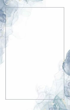 an abstract blue and white background with a rectangle shaped frame in the bottom corner