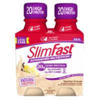 King Soopers - SlimFast® Advanced Nutrition Vanilla Cream Meal Replacement Shakes, 4 bottles / 11 fl oz Diy Juice Cleanse, Slim Fast Shakes, 500 Calorie Meals, Protein Meal Replacement, Fast Snack, Nutrition Shakes, Slim Fast, Meal Replacement Shakes, Keto Food