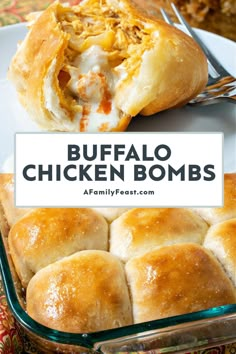 Buffalo Chicken Bombs - A Family Feast Fast Dinner Recipes, Dinner Recipes For Family, Fast Dinners, Football Food, Food Recepie, Chicken Dishes Recipes, Easy Baking Recipes, Buffalo Chicken, Interesting Food Recipes