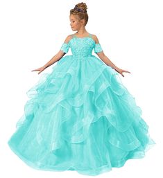 Pageant Dresses For Kids, Pageant Poses, Prom Dresses For Girls, Turquoise Flower Girl Dress, Girl Pageant Dresses, Kid Dresses, Girl Dresses For Wedding, Red Flower Girl Dresses, Costume Inspirations