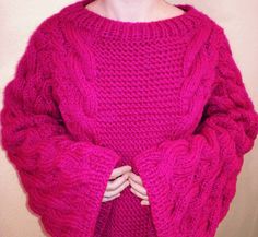 Hot Pink Knitted Sweater Chunky Knit Sweater Oversized Knit Sweater Cable Knit Sweater Bomber Knit Sweater Cozy Sweater Wool Sweater Our products are created according to customer's exact sizes. Every clothing is knitted with love. With personalization you can tell us your exact sizes. Handmade Materials: Wool, Acrylic 30 degree Wash / Hand Wash See more hand knitted products of our shop https://www.etsy.com/shop/TINAFASHIONSHOP Hot Pink Sweater Lulus, Cheap Pink Long Sleeve Sweater, Cheap Sporty Pink Sweater, Luxury Pink Cable Knit Sweater, Cheap Pink Sweater For Work, Cheap Fun Pink Sweater, Cheap Acrylic Knitted Sweater, Cheap Pink Open Knit Sweater, Cheap Pink Women's Sweater