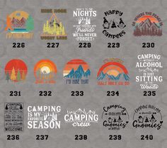 the camping is my happy campin season stickers are available in multiple colors and sizes