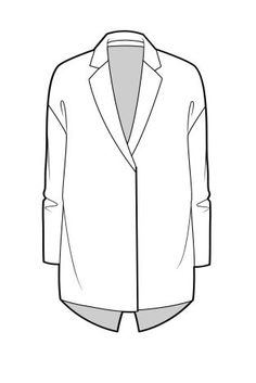 a drawing of a jacket on a white background