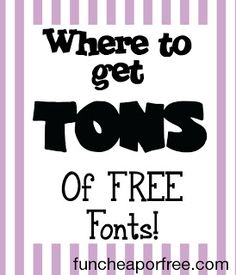 the words where to get tons of free font