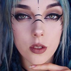 Elven Makeup, Pagan Makeup, Confidence Makeup, Warrior Makeup, Viking Makeup, Witchy Makeup, Learning To Love Myself, Witch Makeup, Fringe Bangs