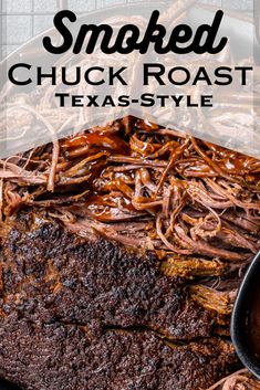 smoked chicken roast with texas style barbecue sauce in a skillet on a white plate